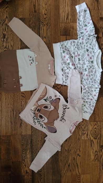 Bluzy sweter dziewczęce 3 pak