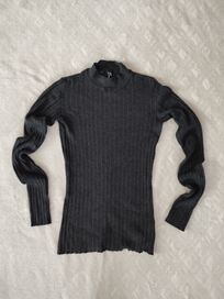Ciemnoszary cienki sweterek damski Cropp XS