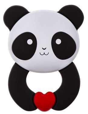 Akuku gryzak silikonowy A0055 czarno-biały Panda