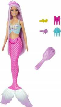 Barbie Syrenka Lalka Długie Włosy Hrr00, Mattel
