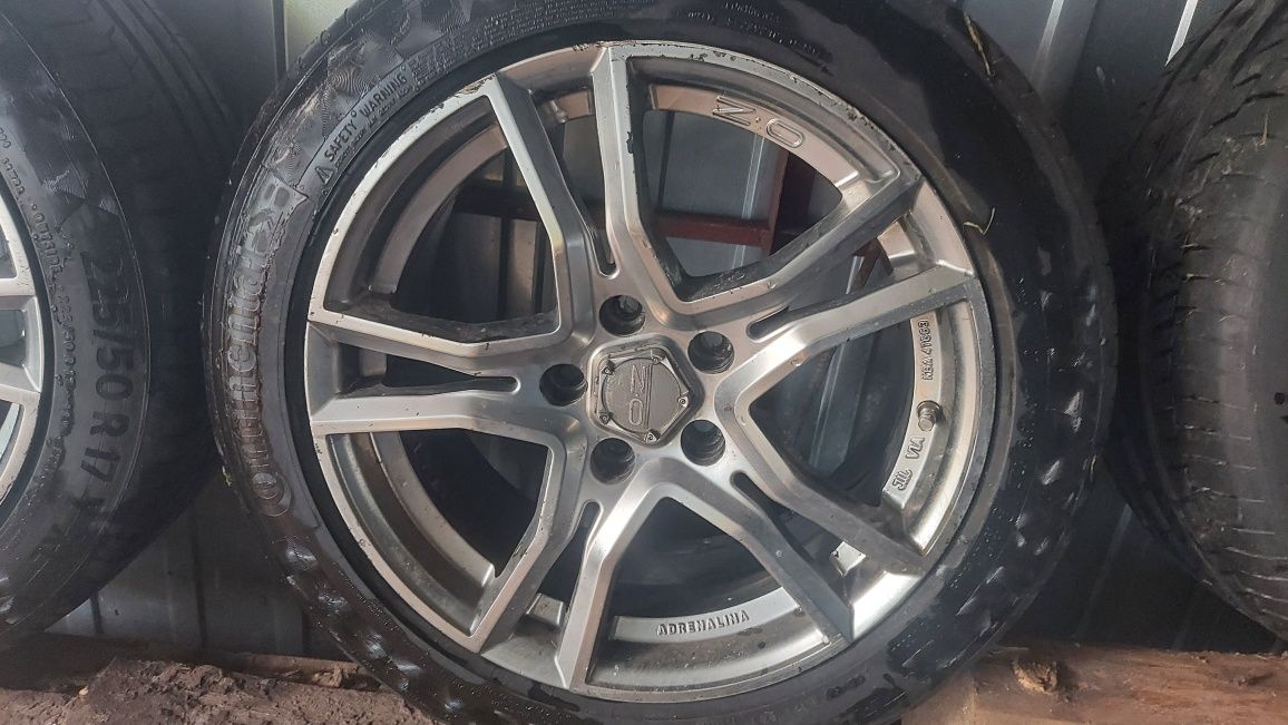 Felgi oz Adrenalina r17 plus opony Continental