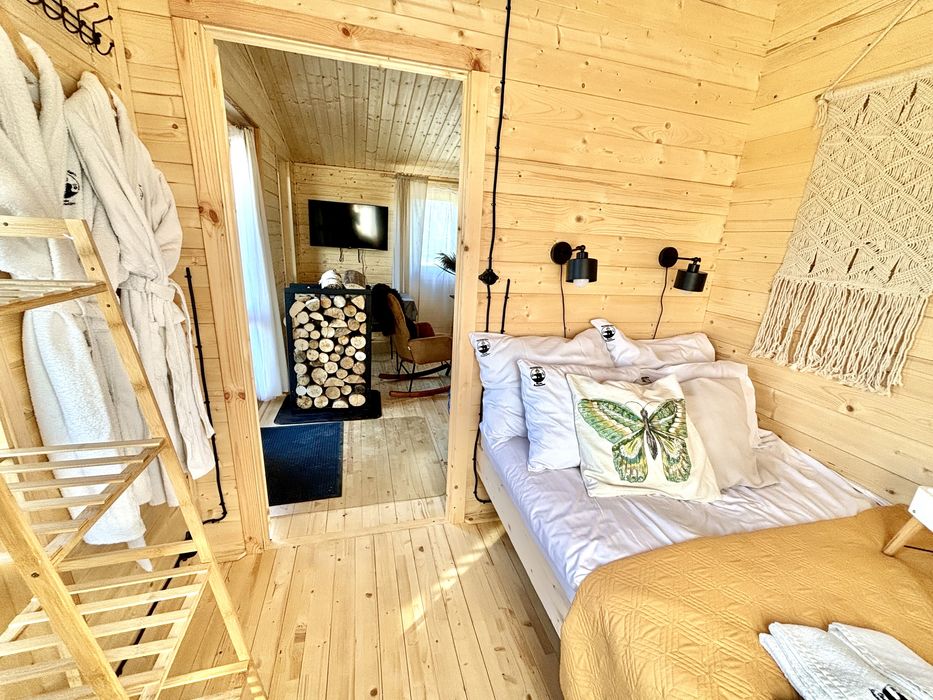 Domekl na Sylwestra z jacuzzi sauną w Bieszczadach