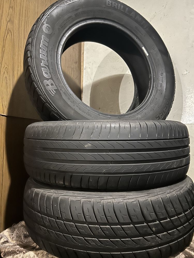 4 opony letnie 195/65 R15 Michelin + Barum, bieżnik 3-3,5 mm