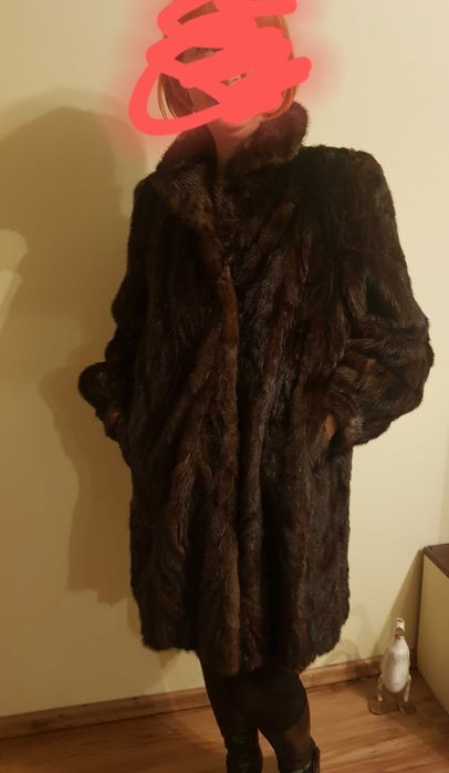 Futro z norek, krótkie rozmiar M