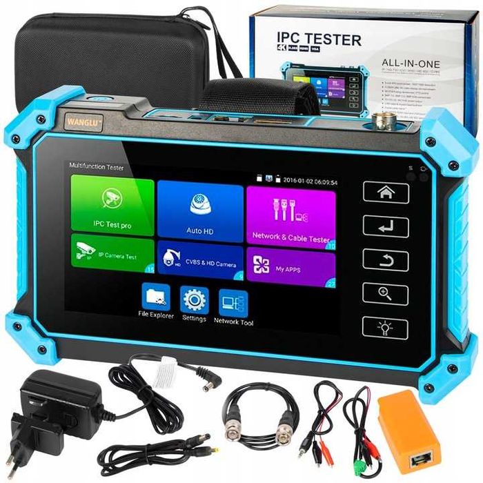 Tester CCTV do kamer IPC-5100 PLUS 8MP 4KAHD TVI CVI CVBS IP Poe onvif