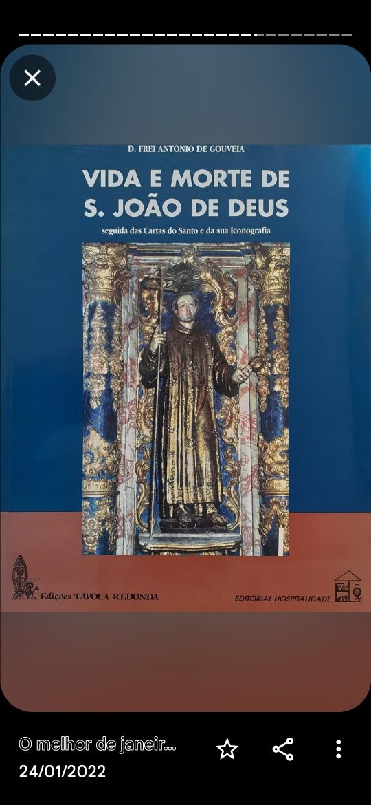 Católicos S. João de Deus Vida e Morte Excelente Livro