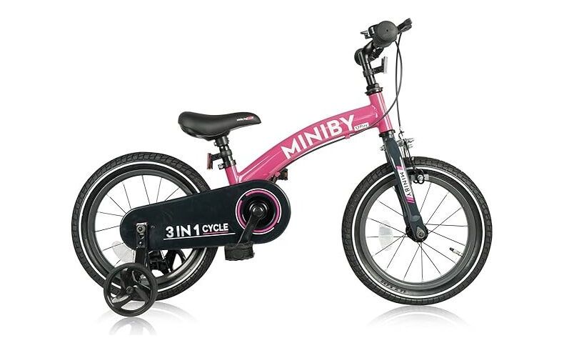 Велосипед - велобег 3in1 Q PLAY MINIBY,колеса 14,съёмные педали
