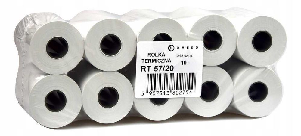 Rolka Termiczna OMEKO 57X20 mb 10 do kasy fiskalnej