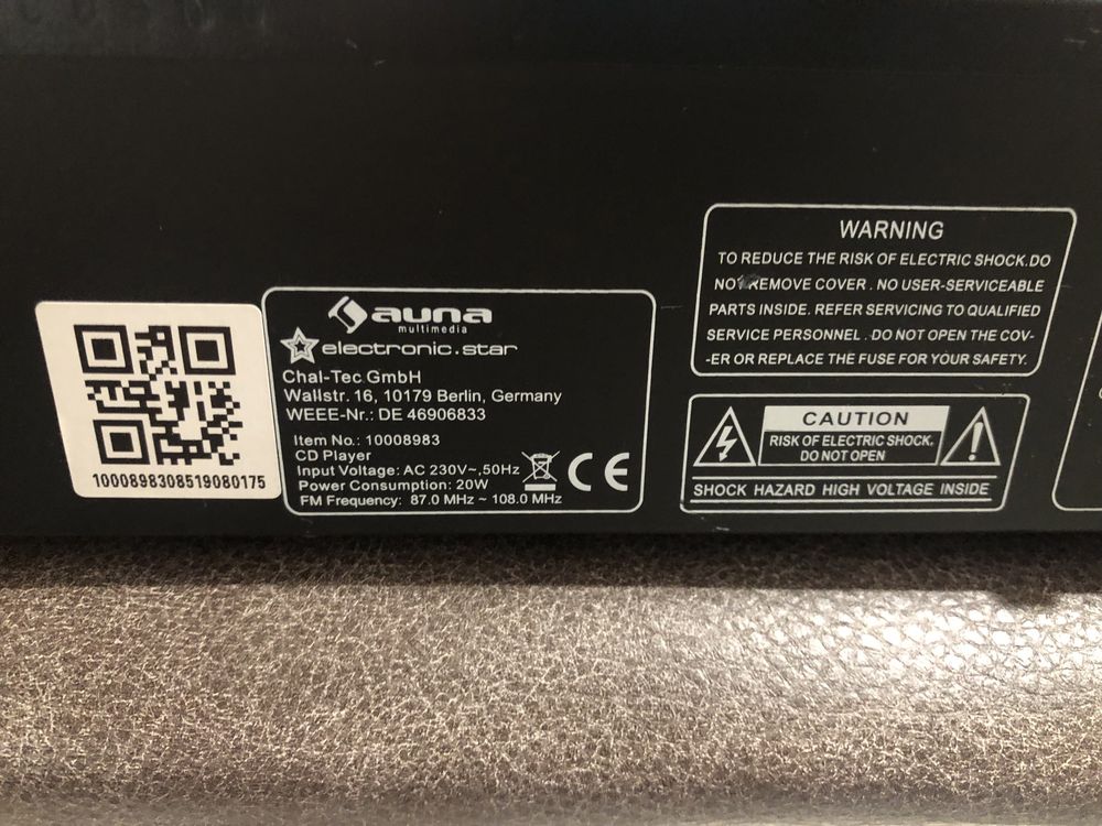 CD програвач Auna (CD, MP3, USB)