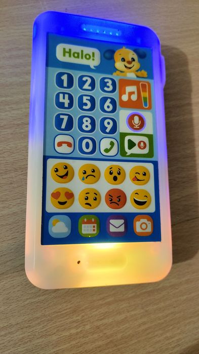 Fisher Price Świecący Telefon Szczeniaczka Uczniaczka Grający Dyktafon