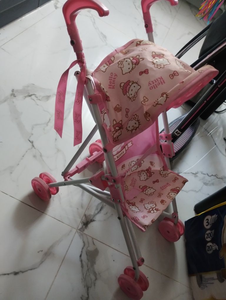 Wózek dla lalek spacerowy Hello Kitty