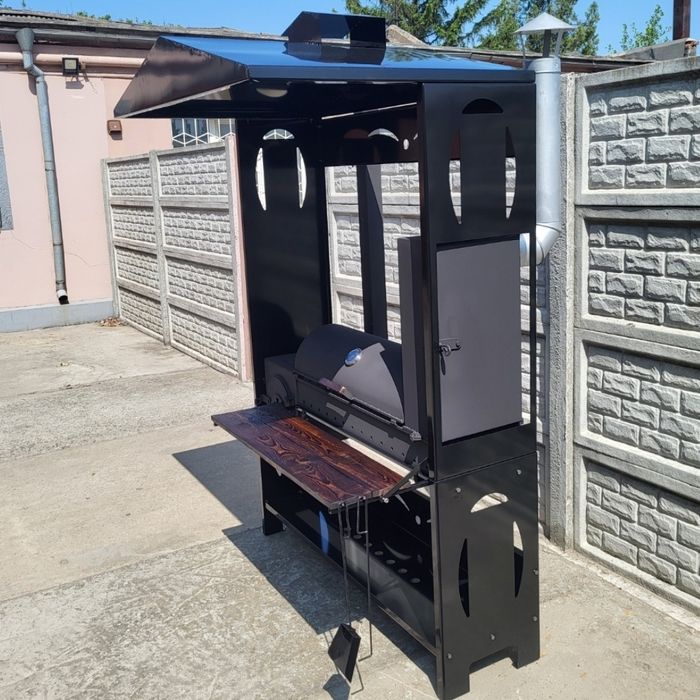 • ХИТ! • 4 мм! • Усиленный! Мангал с Крышей, с Коптильней и Печкой