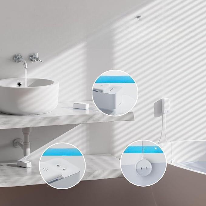 Detektor wycieku wody z przewodowym czujnikiem WiFi Alexa Siri SwitchB
