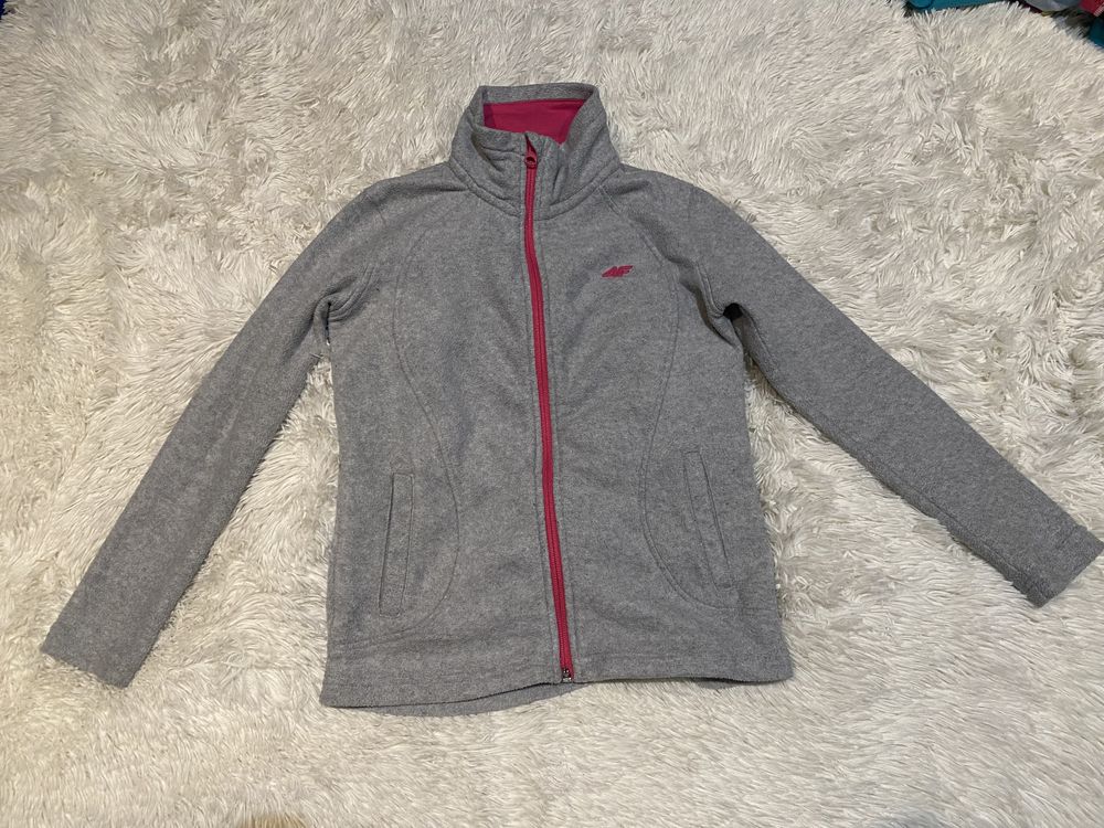 Szary, rozpinany polar, 4f, 140