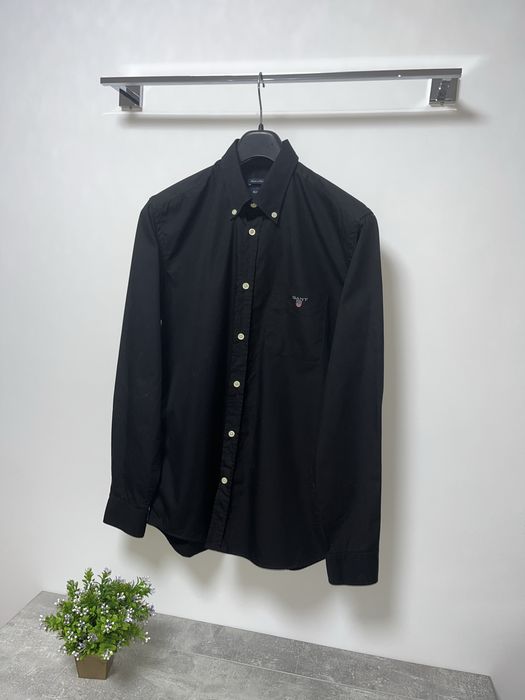 Gant рубашка черная мужская / Размер М