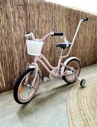 Rower dziecięcy SUN BABY Heart Bike 16 cali 16” różowy do nauki jazdy