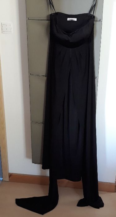 nowa czarna suknia 5 w jednym, szarfy, maxi, sukienka 40