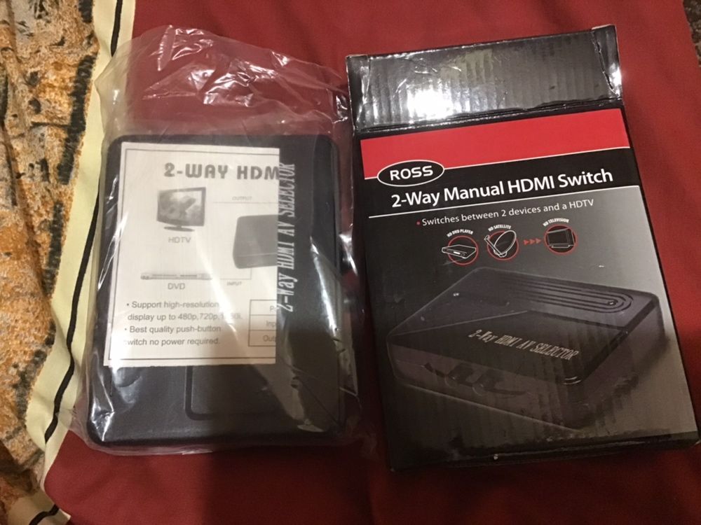 2 way manual hdmi switch ross комутатор hdmi спліттер перемикач т2