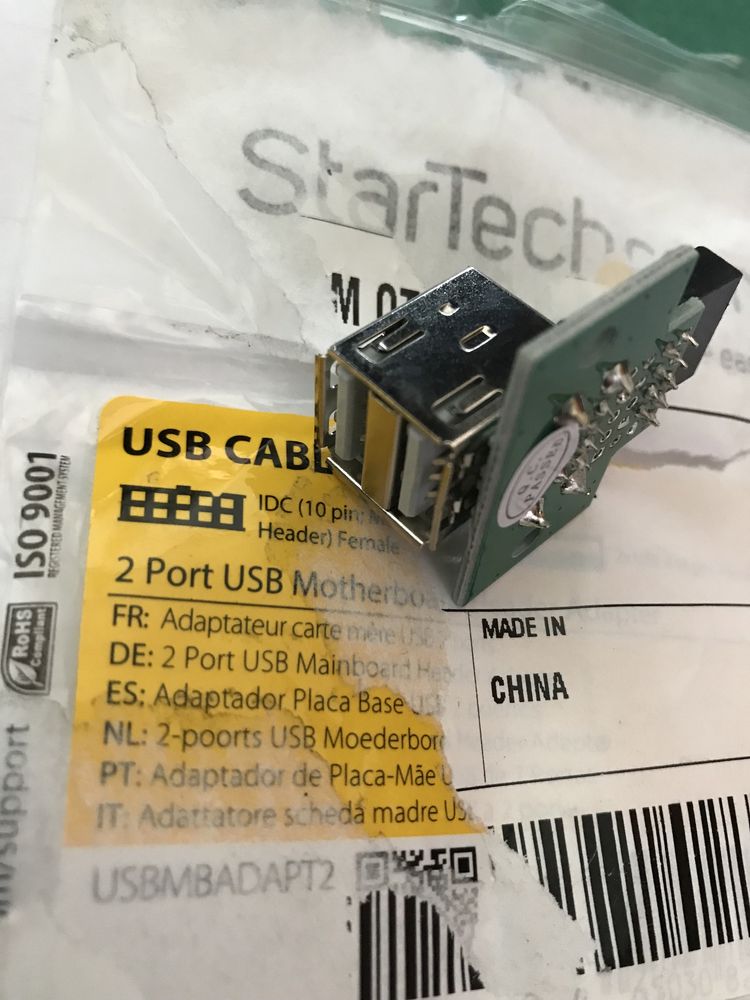 USB Adaptor 10pin 2xUSB na płyte główną