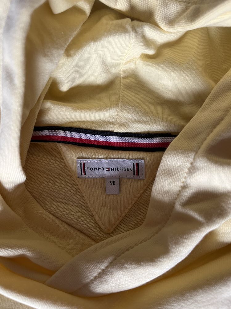 Bluza Tommy Hilfiger żółta z kapturem 98cm