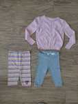 2 x Legginsy Getry Disney H&M + sweterek dla dziewczynki w rozm. 92 cm