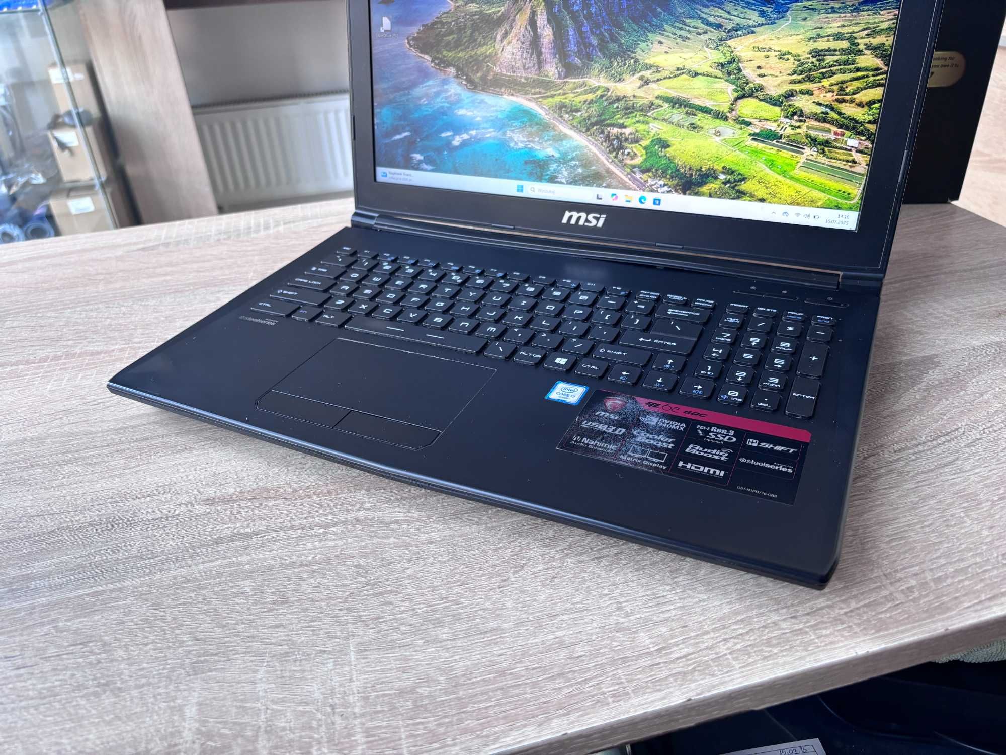 Laptop MSI GL62 6QC - i7-6700HQ, 16GB ram, Nvidia GeForce, SSD