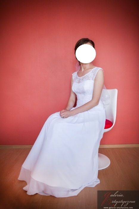 Suknia ślubna biała,  roz. 36