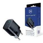 Ładowarka sieciowa 3mk Hyper Charger GaN 33W USB-C USB-A - czarna