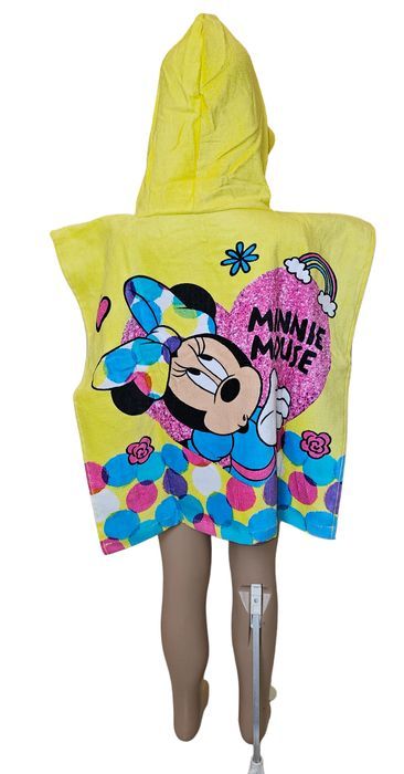Myszka Minnie  Ponczo Ręcznik Dziecięcy Okrycie Kąpielowy 100% Bawełna