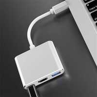 Type-C to hdmi, usb 3, usb-type-c hub 3 in 1