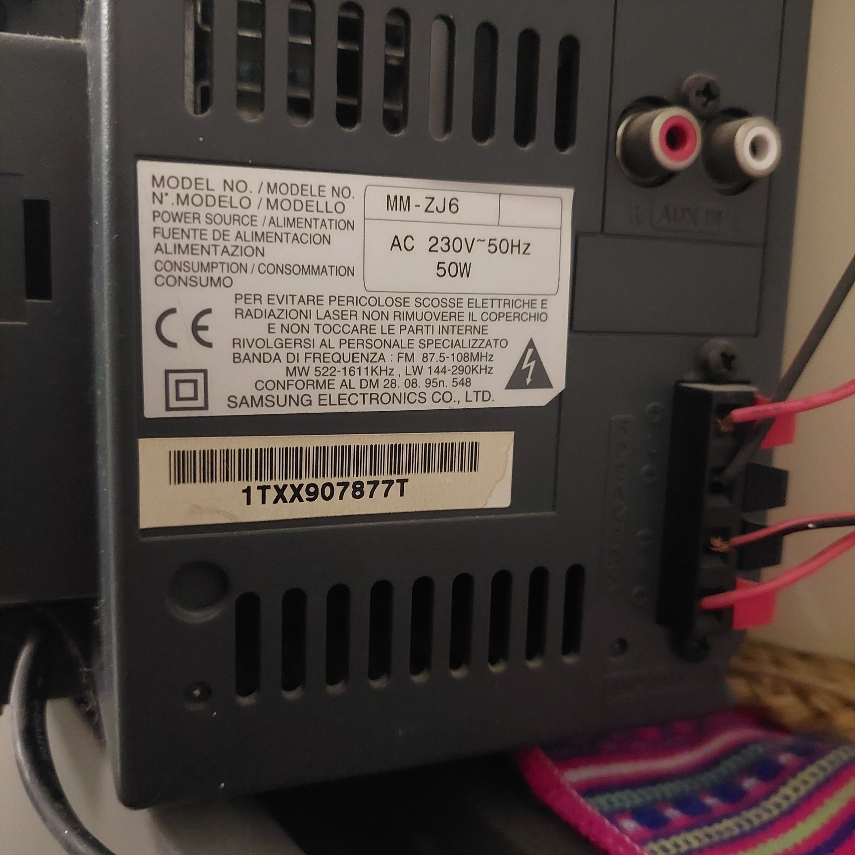 mini WIEŻA SAMSUNG MM-ZJ6  z głosnikami