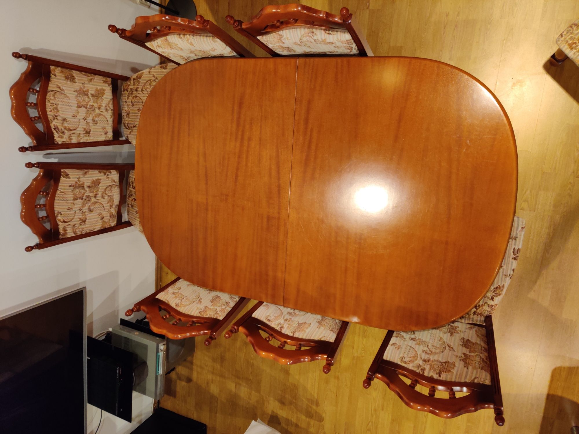 Stół rozkładany 160x100 (360x100) 12 krzeseł