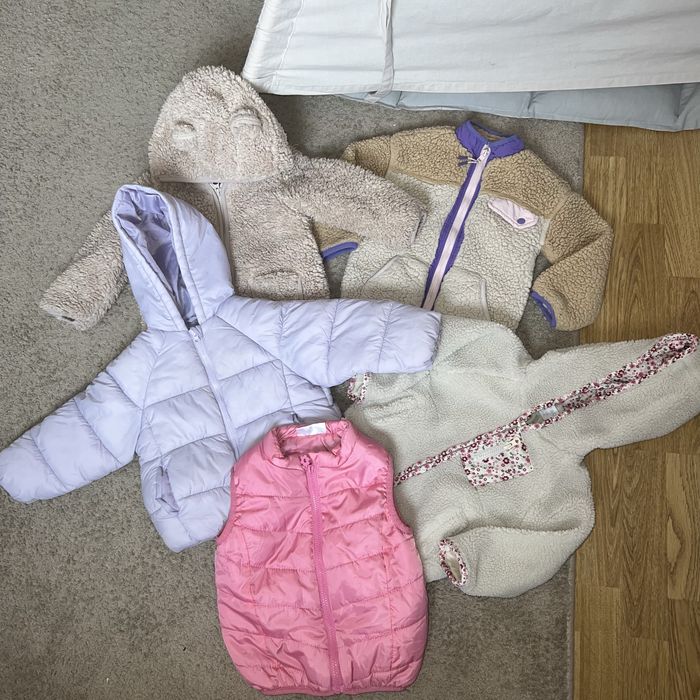 Куртка на дівчинку 80-86 см (шерпа, тепла кофта, курточка, жилетка)