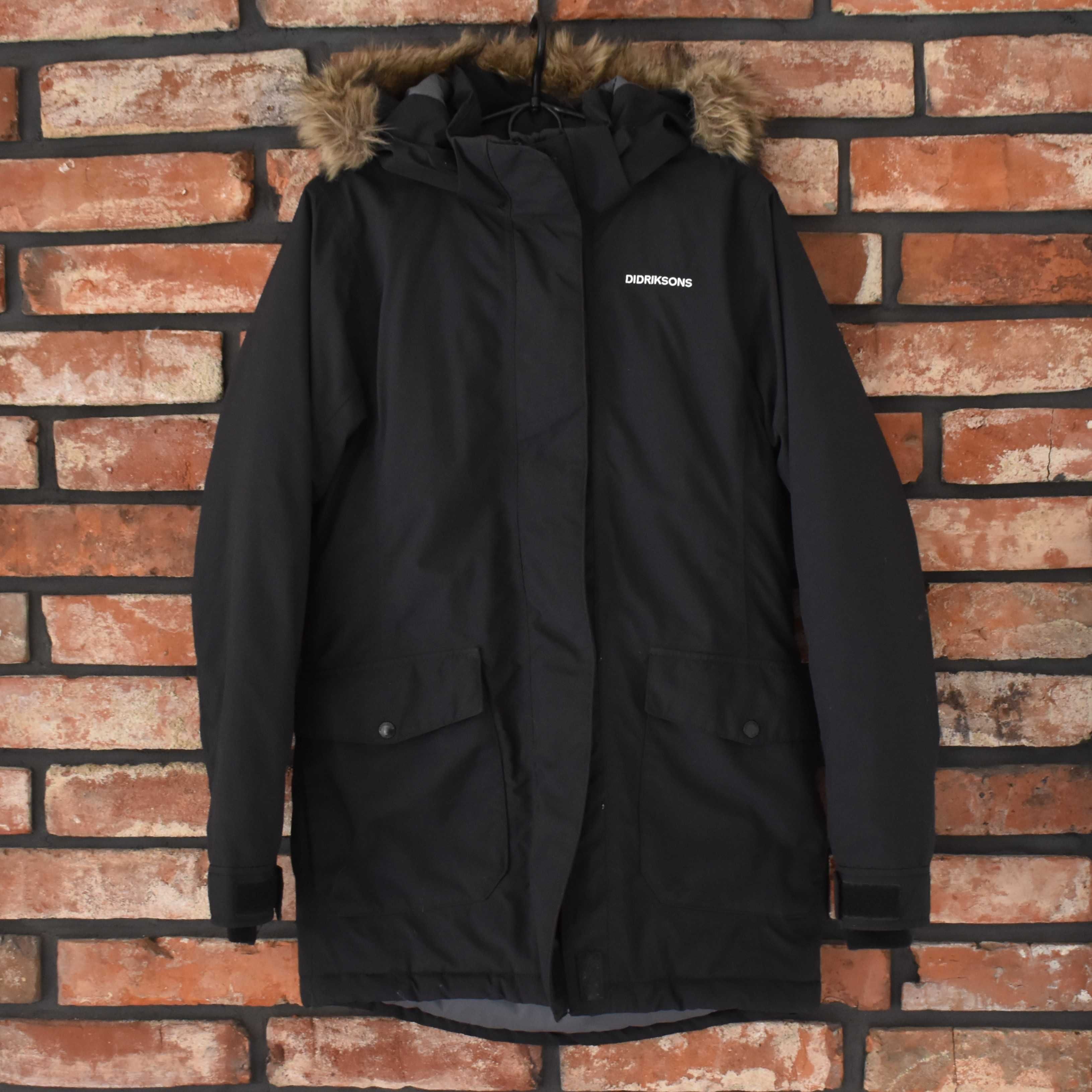 Didriksons czarna kurtka Sassen Parka Membrana 170 S 36