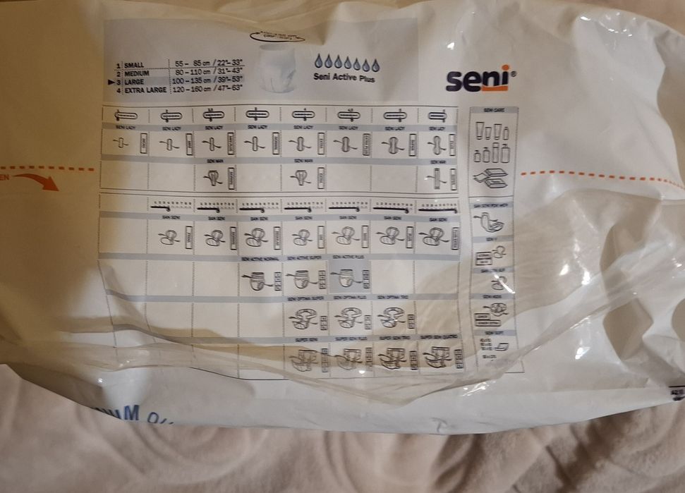 Pieluchy Seni Active Plus r.L szt.29