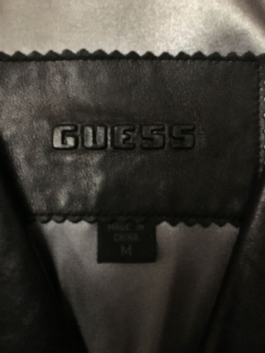 Кожаный френч-пиджак GUESS из натуральной кожи,раз.М