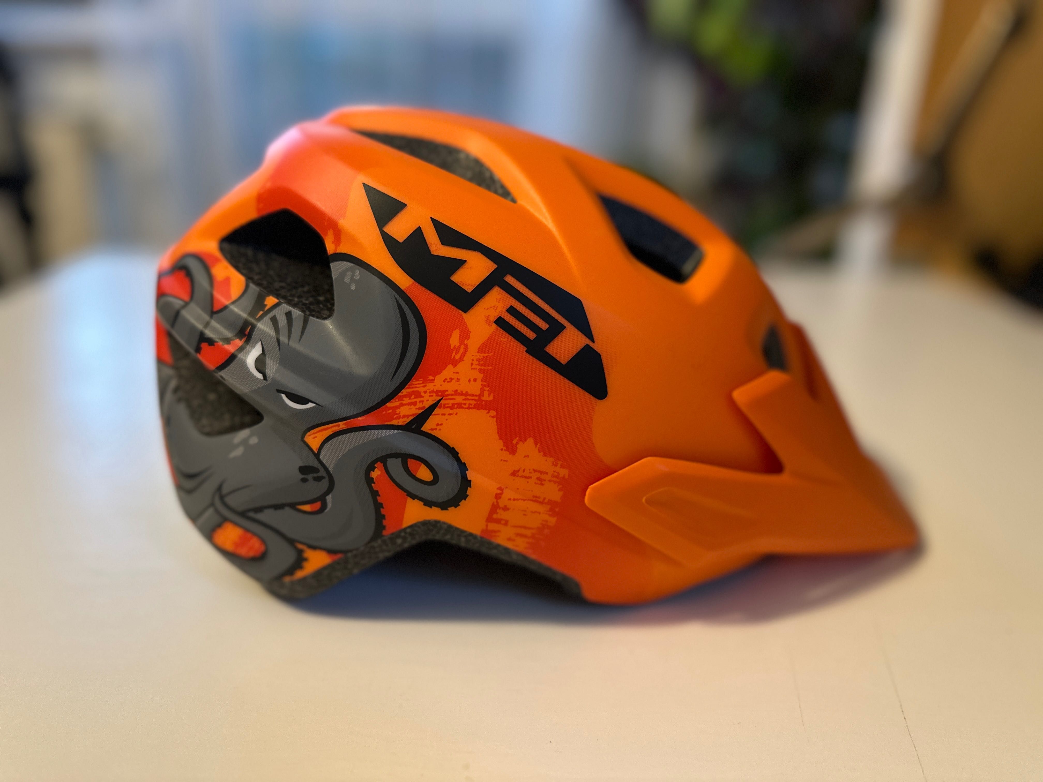 Kask rowerowy - super widoczny „pomarańcz” z ośmiornicą
