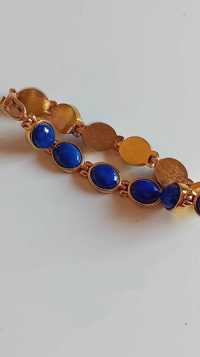 Pulseira Clássica com Pedras Azuis – Elegância (20 cm)