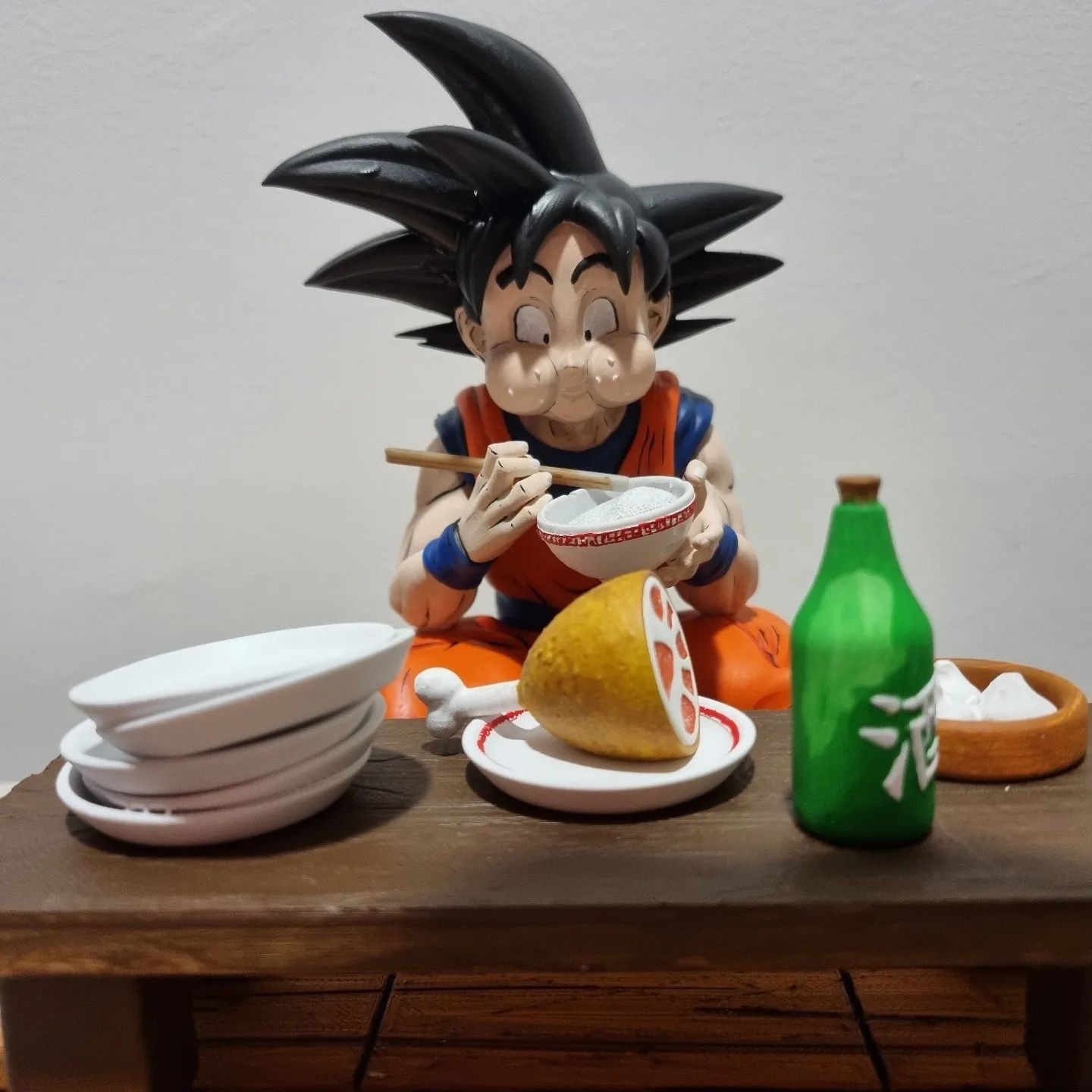 Diorama do Goku a almoçar