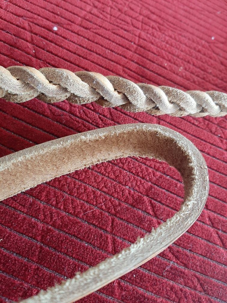Поводок Аркон плетенка кожа 1м