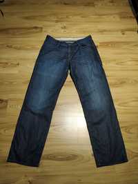 Ciemnogranatowe Spodnie Dżinsowe Jeansowe Boss Orange