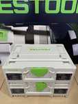 2 x FESTOOL Systainer SYS 3 M 137 nowe, 2 x plakat i 2 x pianka