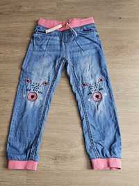 Spodnie jeans/jogerry na podszewce Kiki&Koko 110