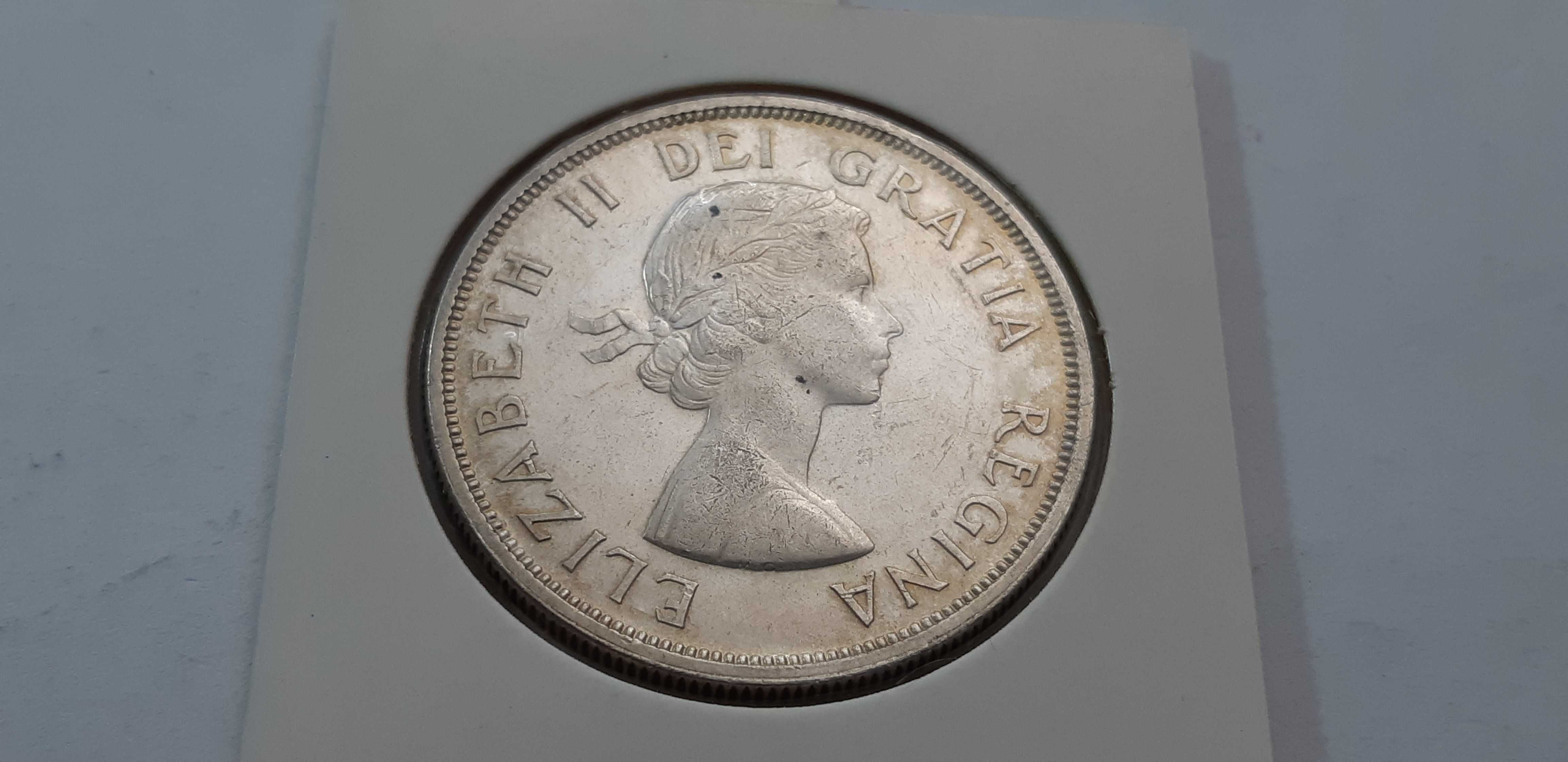 Kanada 1 dolar 1962 - srebro - real foto - stan znakomity