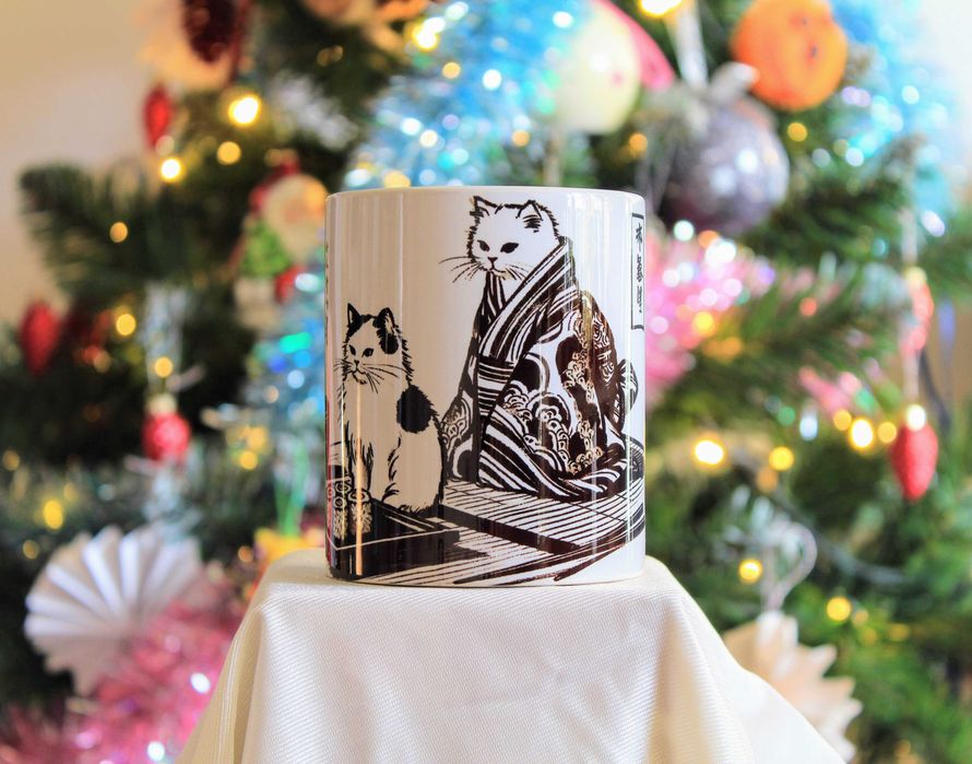 Kubek Kot w Kimonie, kotki dwa, 330ml