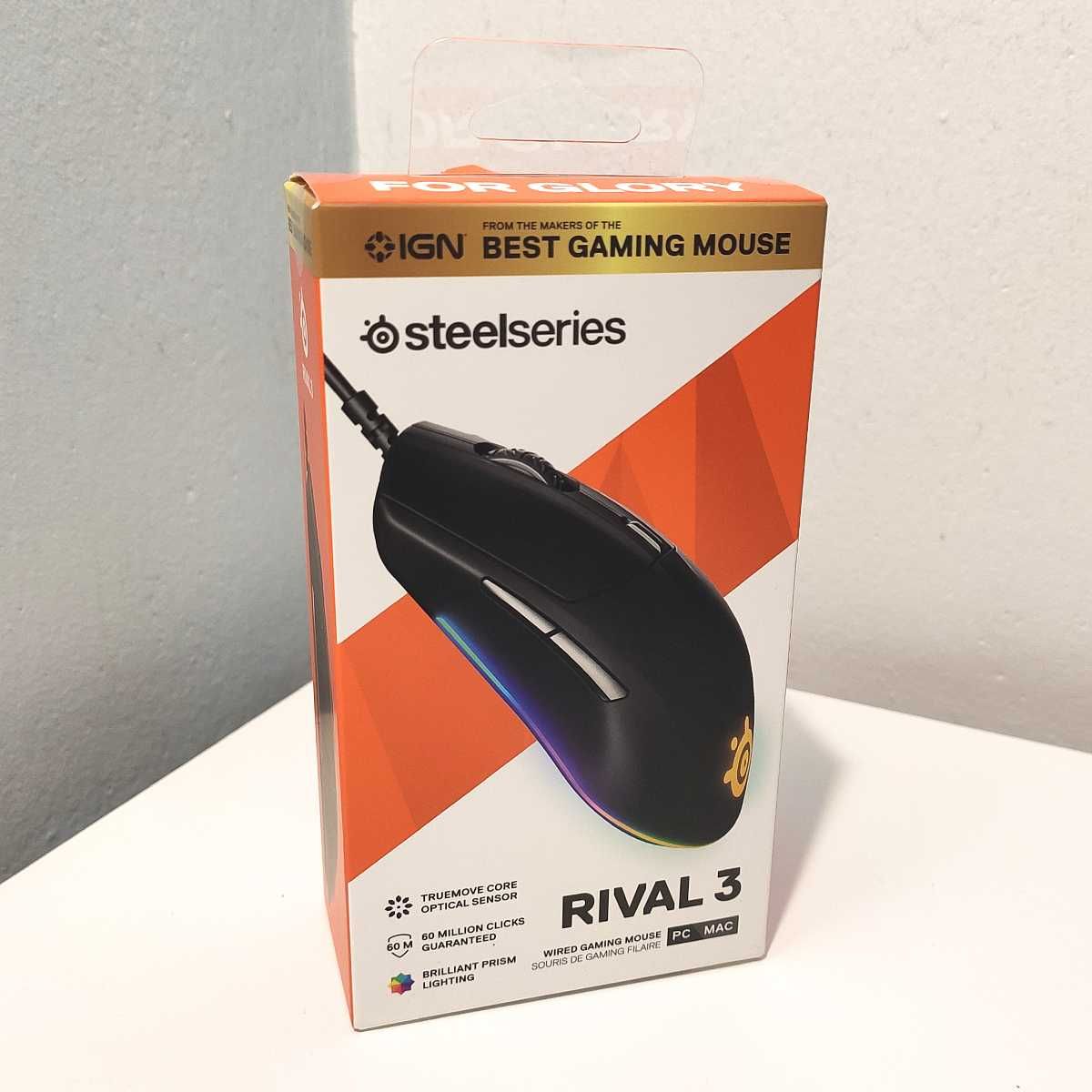 SteelSeries Rival 3 | Dla graczy | Dodatkowe teflonowe ślizgacze