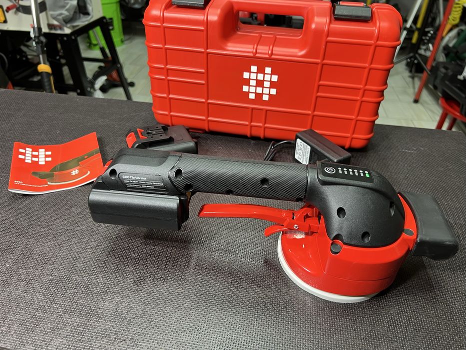 Виброприсоска Віброприсоска SHIJING 9390 Белая резина 2АКБ + Кейс