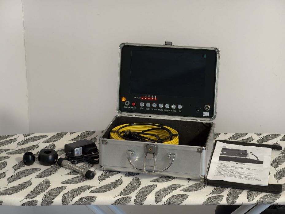 Kamera inspekcyjna 20m walizka endoskop profesjonalna z wyświetlaczem