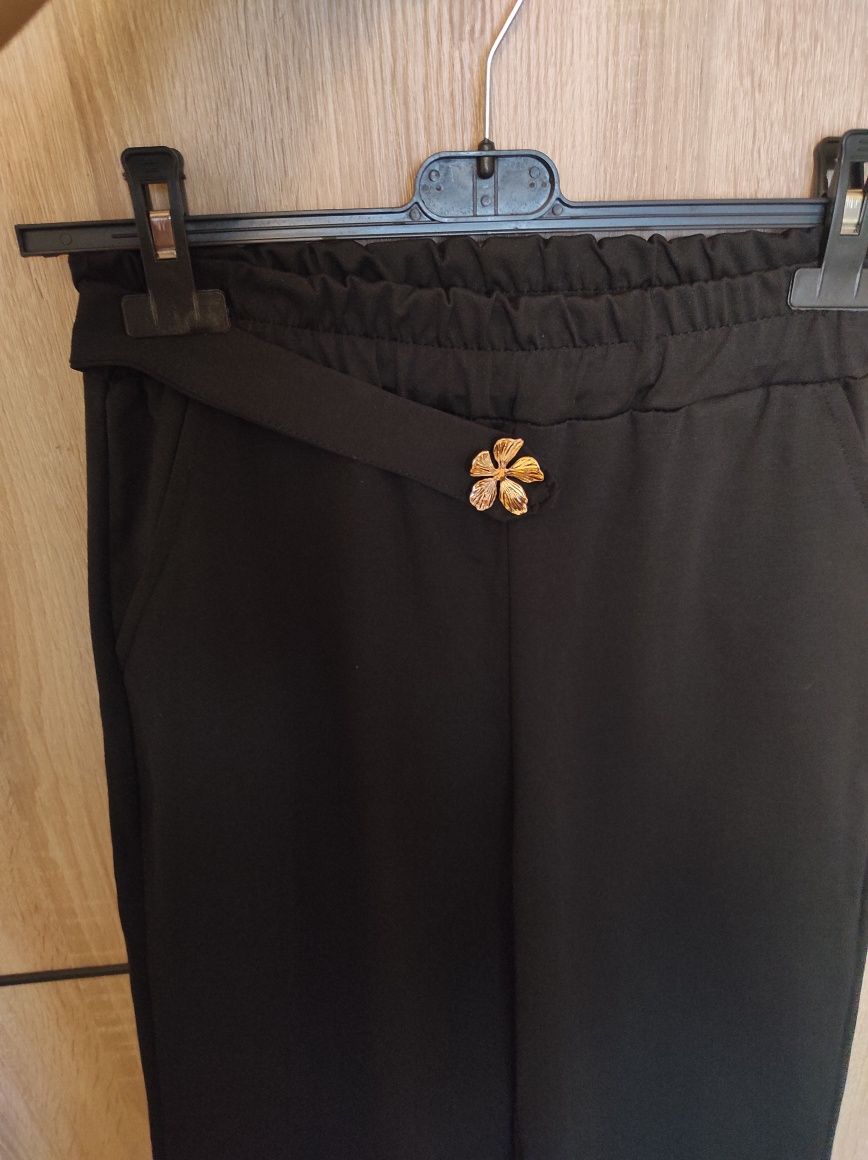 Spodnie kuloty Punto pasek Boho plus size 42 44