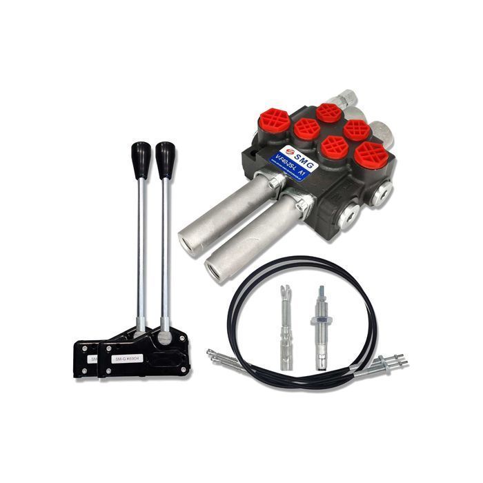 ZESTAW 2 SEK 40L TURA Rozdzielacz + 2x Dźwignie Linki 1500 mm [8947]